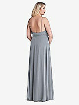 Alt View 2 Thumbnail - Platinum Chiffon Maxi Wrap Dress with Sash - Cora