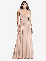 Front View Thumbnail - Cameo Ruffled Chiffon Cutout Maxi Dress - Jessie