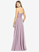 Rear View Thumbnail - Suede Rose One-Shoulder Draped Chiffon Maxi Dress - Dani