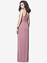 Alt View 2 Thumbnail - Dusty Pink One-Shoulder Draped Maxi Dress with Front Slit - Aeryn