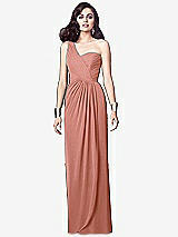 Alt View 1 Thumbnail - Desert Rose One-Shoulder Draped Maxi Dress with Front Slit - Aeryn