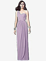 Alt View 1 Thumbnail - Pale Purple One-Shoulder Draped Maxi Dress with Front Slit - Aeryn