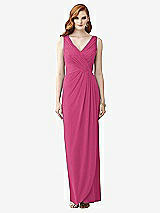 Front View Thumbnail - Tea Rose Sleeveless Draped Faux Wrap Maxi Dress - Dahlia