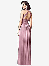 Rear View Thumbnail - Dusty Pink Ruched Halter Open-Back Maxi Dress - Jada