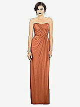 Alt View 1 Thumbnail - Sweet Melon Strapless Draped Chiffon Maxi Dress - Lila