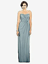 Alt View 1 Thumbnail - Morning Sky Strapless Draped Chiffon Maxi Dress - Lila