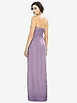 Alt View 2 Thumbnail - Pale Purple Strapless Draped Chiffon Maxi Dress - Lila