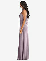 Alt View 3 Thumbnail - Lilac Dusk High Neck Halter Backless Maxi Dress