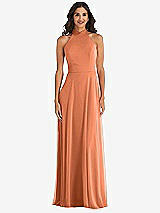 Alt View 2 Thumbnail - Sweet Melon High Neck Halter Backless Maxi Dress