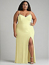 Alt View 1 Thumbnail - Butter Yellow Tie-Back Cutout Maxi Dress with Front Slit