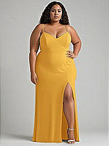 Alt View 1 Thumbnail - NYC Yellow Tie-Back Cutout Maxi Dress with Front Slit