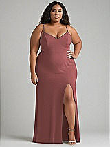 Alt View 1 Thumbnail - English Rose Tie-Back Cutout Maxi Dress with Front Slit