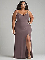 Alt View 1 Thumbnail - French Truffle Tie-Back Cutout Maxi Dress with Front Slit