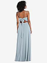 Rear View Thumbnail - Mist Tie-Back Cutout Maxi Dress with Front Slit