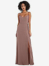 Front View Thumbnail - Sienna Tie-Back Cutout Maxi Dress with Front Slit