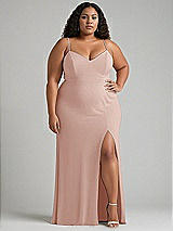 Alt View 1 Thumbnail - Toasted Sugar Tie-Back Cutout Maxi Dress with Front Slit