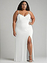 Alt View 1 Thumbnail - White Tie-Back Cutout Maxi Dress with Front Slit