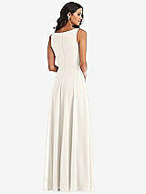 Alt View 5 Thumbnail - Ivory Deep V-Neck Chiffon Maxi Dress