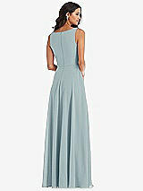 Alt View 5 Thumbnail - Morning Sky Deep V-Neck Chiffon Maxi Dress