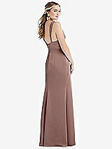 Rear View Thumbnail - Sienna Twist Strap Maxi Slip Dress with Front Slit - Neve