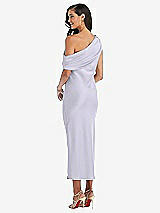 Rear View Thumbnail - Silver Dove Draped One-Shoulder Convertible Midi Slip Dress