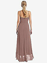 Rear View Thumbnail - Sienna Scoop Neck Ruffle-Trimmed High Low Maxi Dress