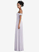 Side View Thumbnail - Moondance Off-the-Shoulder Ruffle Cuff Sleeve Chiffon Maxi Dress