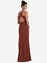 Front View Thumbnail - Auburn Moon Criss-Cross Cutout Back Maxi Dress with Front Slit