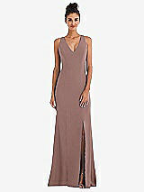 Rear View Thumbnail - Sienna Criss-Cross Cutout Back Maxi Dress with Front Slit
